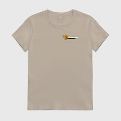 Женская футболка Герб и флаг российской империи для патриотов