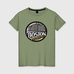 Женская футболка Boston - USA