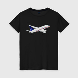 Женская футболка Опытный самолет SJ-100 ВС 95157