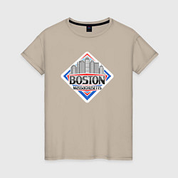 Женская футболка Массачусетс Бостон