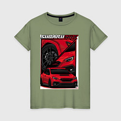 Женская футболка Автомобиль Subaru WRX