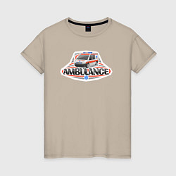 Женская футболка Ambulance