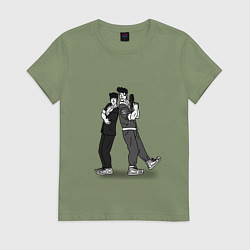 Футболка хлопковая женская Таймскип, цвет: авокадо