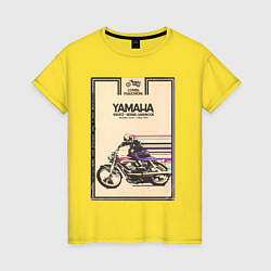 Женская футболка Мотоцикл Yamaha