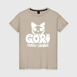 Женская футболка Goro cuddly carnage logo