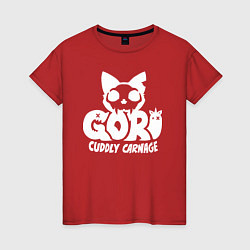 Футболка хлопковая женская Goro cuddly carnage logo, цвет: красный