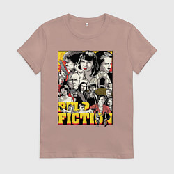 Футболка хлопковая женская Pulp fiction - all stars, цвет: пыльно-розовый