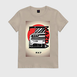 Женская футболка Mazda rx-7 автомобиль гоночный jdm