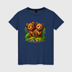 Женская футболка Два медвежонка
