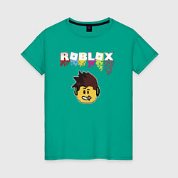 Женская футболка Roblox pixel - роблокс пиксель видеоигра для детей