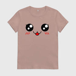 Женская футболка Милые чёрные глазки и улыбка
