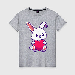 Женская футболка Heart rabbit