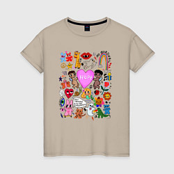 Женская футболка Y2K hope heart - cartoon pop art childrens drawing