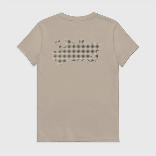 Женская футболка Россия карта и флаг / Миндальный – фото 2