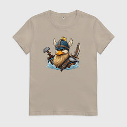Женская футболка Утка воин викинг