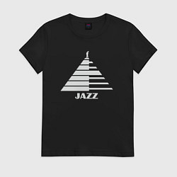 Футболка хлопковая женская Джаз пирамида, цвет: черный