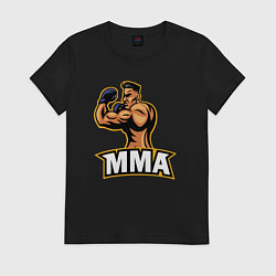 Футболка хлопковая женская Fighter MMA, цвет: черный