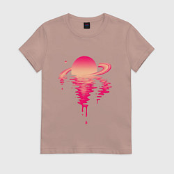Женская футболка Вечер на Сатурне