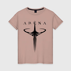 Женская футболка Quake arena logo