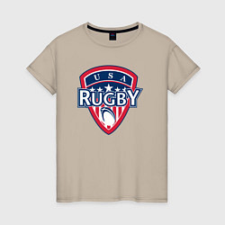 Женская футболка USA rugby