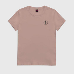 Женская футболка Сокрушу пред ним врагов его крест черный на узорно