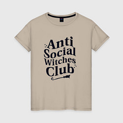 Женская футболка Anti social witches club