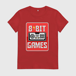 Футболка хлопковая женская 8 bit games, цвет: красный