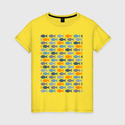 Женская футболка Стая рыб