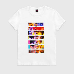 Футболка хлопковая женская Got7 все участники группы, цвет: белый