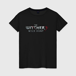 Футболка хлопковая женская The Witcher 3 logo, цвет: черный