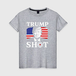 Футболка хлопковая женская Trump shot, цвет: меланж