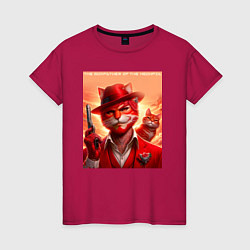 Женская футболка The godfather of the meowfia - ai art fantasy