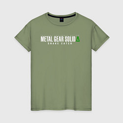 Футболка хлопковая женская Metal gear solid 3 Snake eater logo, цвет: авокадо