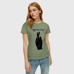 Футболка хлопковая женская Завтра брошу, цвет: авокадо — фото 2