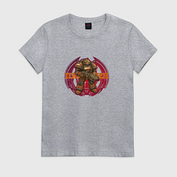 Футболка хлопковая женская Стальной паладин, цвет: меланж