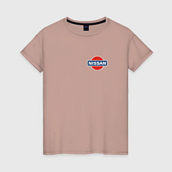 Женская футболка Nissan logo auto steel