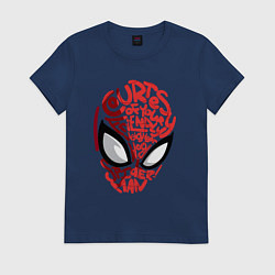 Женская футболка Spider-Man text