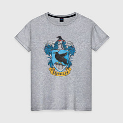 Футболка хлопковая женская Ravenclaw факультет, цвет: меланж