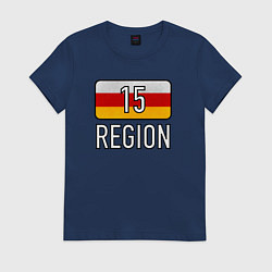 Футболка хлопковая женская Region 15, цвет: тёмно-синий