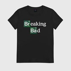 Футболка хлопковая женская Breaking bad logo, цвет: черный