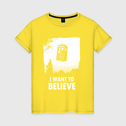 Женская футболка Tardis believe
