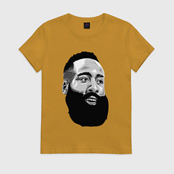 Футболка хлопковая женская James Harden, цвет: горчичный