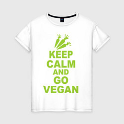 Женская футболка Keep Calm & Go Vegan