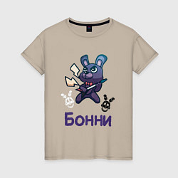 Женская футболка Бонни, FNAF - Five nights at Freddys
