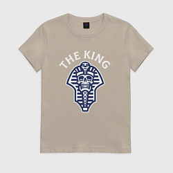 Футболка хлопковая женская Dead king, цвет: миндальный