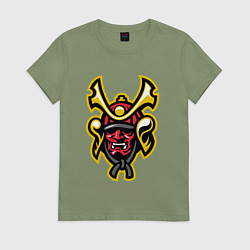Женская футболка Samurai face