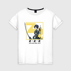 Футболка хлопковая женская Асаба Харумаса - Zenless Zone Zero, цвет: белый