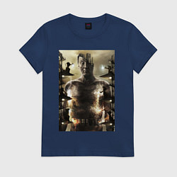 Футболка хлопковая женская Пила Джон, цвет: тёмно-синий