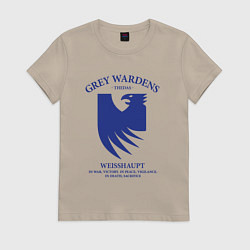 Футболка хлопковая женская Grey Wardens - Dragon Age, цвет: миндальный