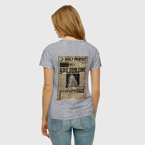Женская футболка Гарри Поттер Ежедневный пророк / Меланж – фото 4